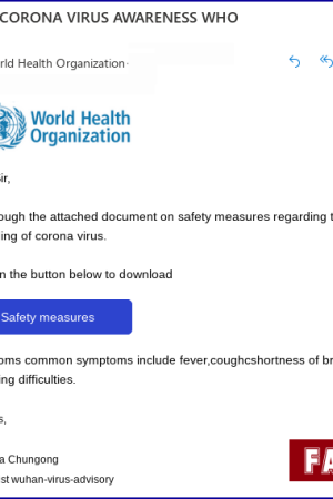 Coronavirus Phisihing Email